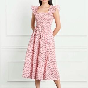 The Ellie Nap Dress, Posy Pink Cotton, Size: S
